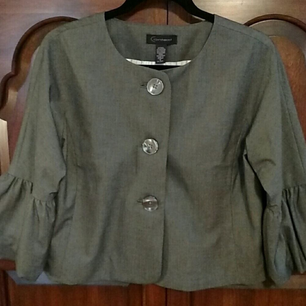 💓2FOR$8💓 Context Crop grey dress jacket S8